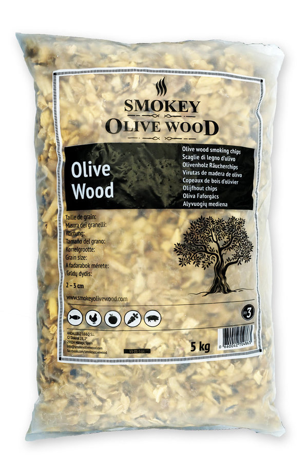 Smokey Olive Wood - Olive Wood Räuchespäne Nº3 (5 kg)