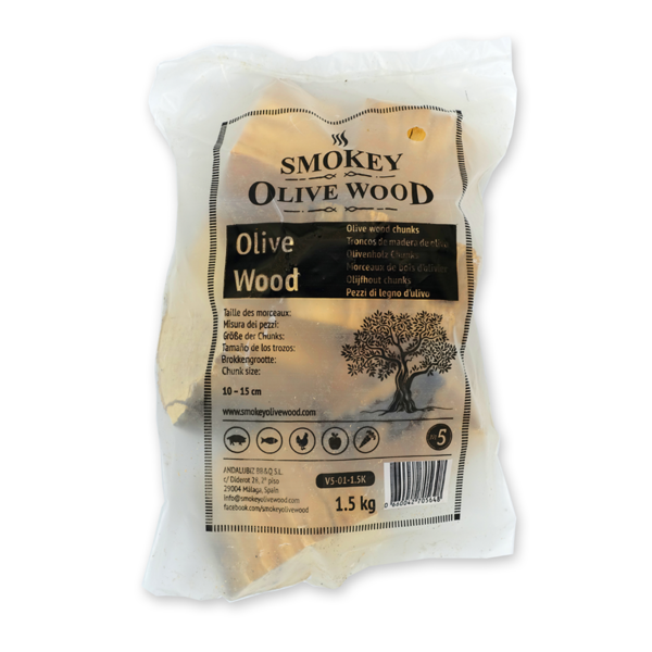 Smokey Olive Wood - Olivenbaum-Grillholz Chunks Nº 5 (1,5 kg)