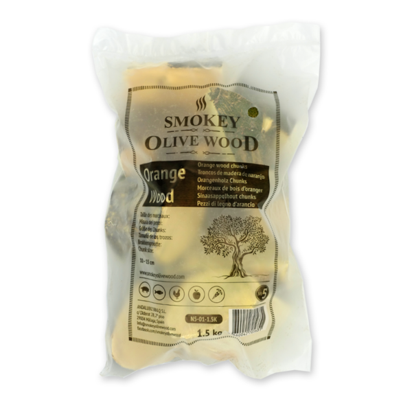Smokey Olive Wood - Orangenbaum-Grillholz Chunks Nº 5 (1,5 kg)