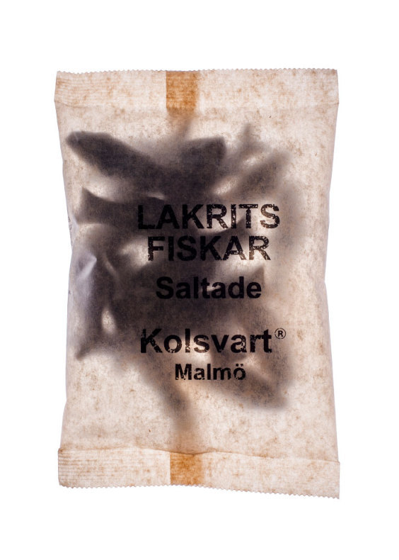 KOLSVART - Lakrits Fiskar Saltade - Salzige Lakritzfische